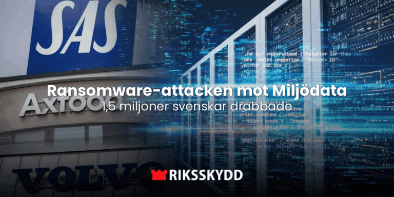 Ransomware-attacken mot Miljödata: En varning för 1,5 miljoner svenskar